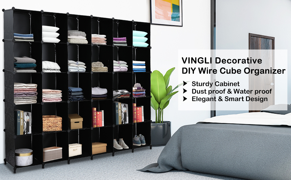 VINGLI Cube Storage Closet Organizer Storage Shelves 25