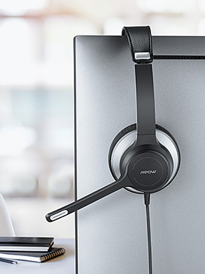 mpow usb headphones with microphone skype computer microphone headset with mic mute function