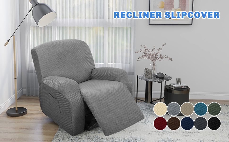 MAXIJIN Newest Recliner Slipcovers for Living Room 4 Pieces