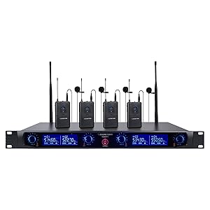 NESO-F4HL Sound Town 4 Channels Professional UHF Rack Mountable Wireless Microphone System