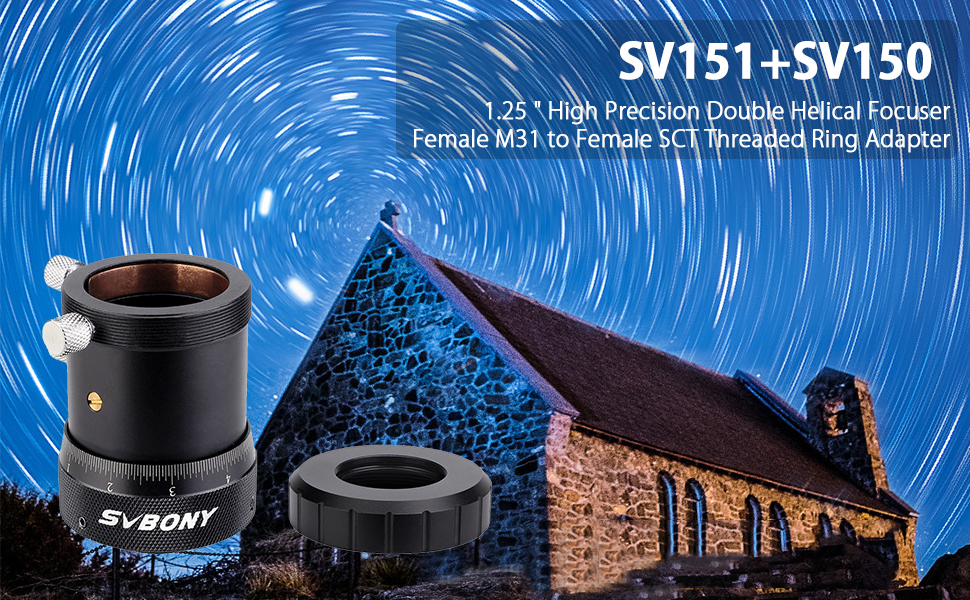 SVBONY Double Helical Focuser High Precision 1.25 inch