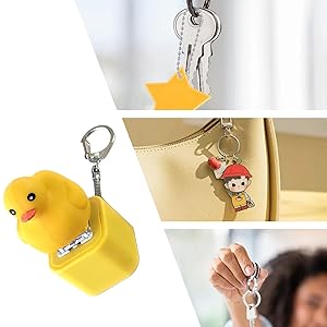 Amazon.co.jp: Yorarely クワクワと鳴くアヒルのキーホルダー