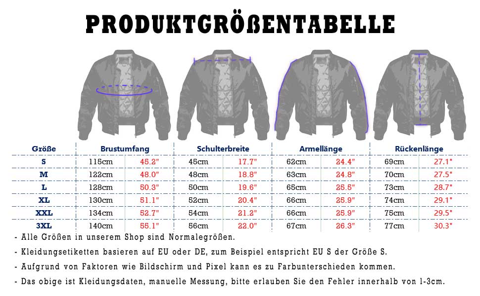 Size: S M L XL Jacket