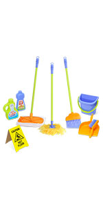 Kidzlane housekeeping set pretend housekeeping set with broom and mops housekeeping toys cleaning 