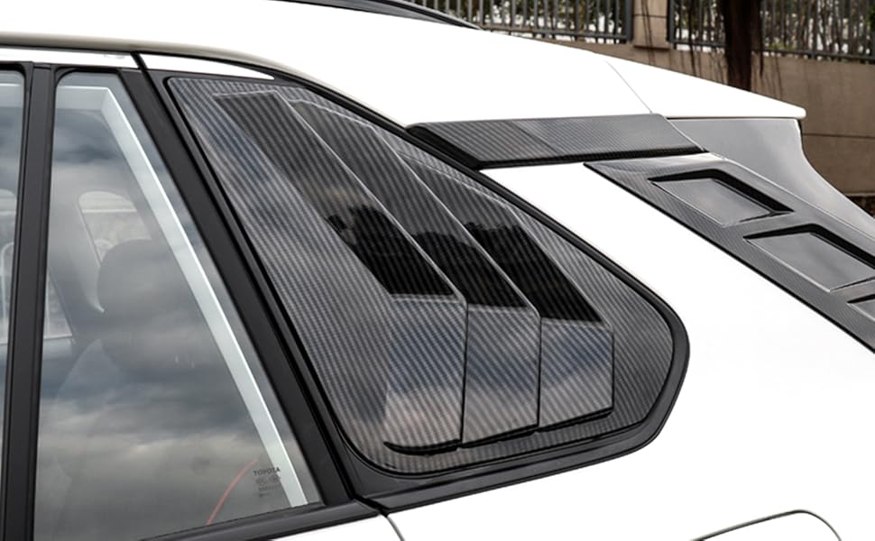 x xotic tech Rear Side Window Louver Cover Trim, Air Vent