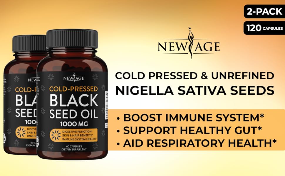 black seed oil supplement vitamin a b c d e cold pressed 1000mg
