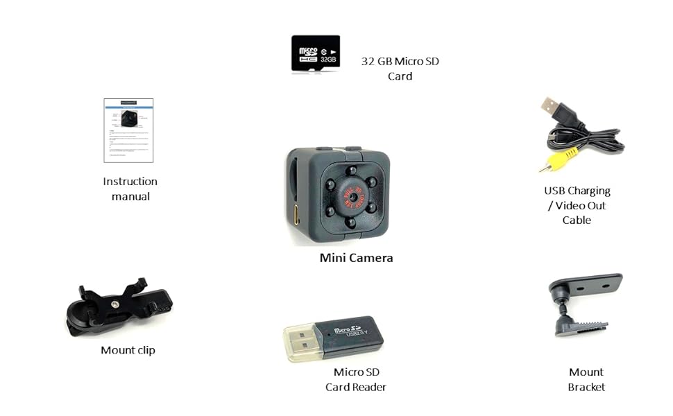 Mini Spy Hidden Camera, 1080P Portable Small HD Nanny Cam with Night Vision and