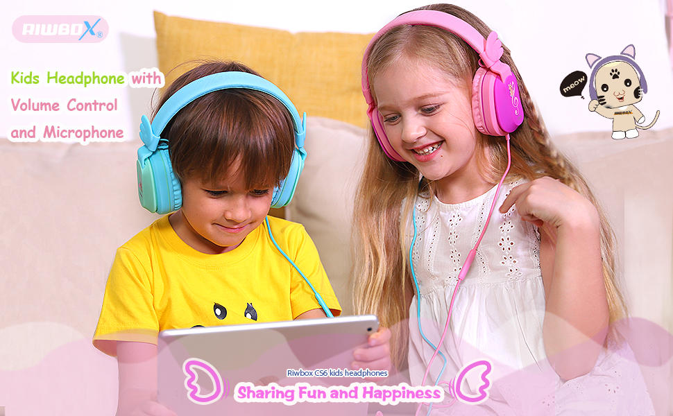 kids headphones with sharing port