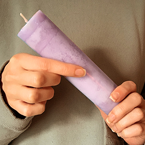 dress candle with oil