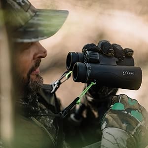 Hunter with Bushnell Engage DX Binocular in hand