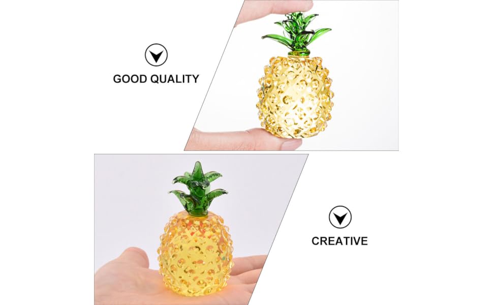 Amazon.com: VICASKY 1pc Crystal Pineapple Ornament Handmade