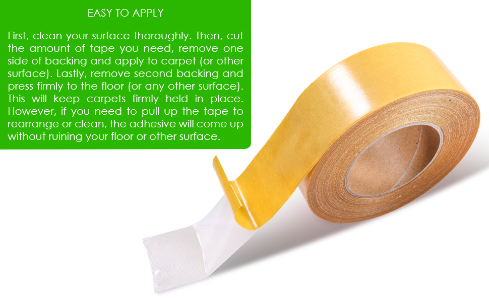 DoubleSided Carpet Tape 28 Meters Long, 5 cm Wide Adhesive Keeps