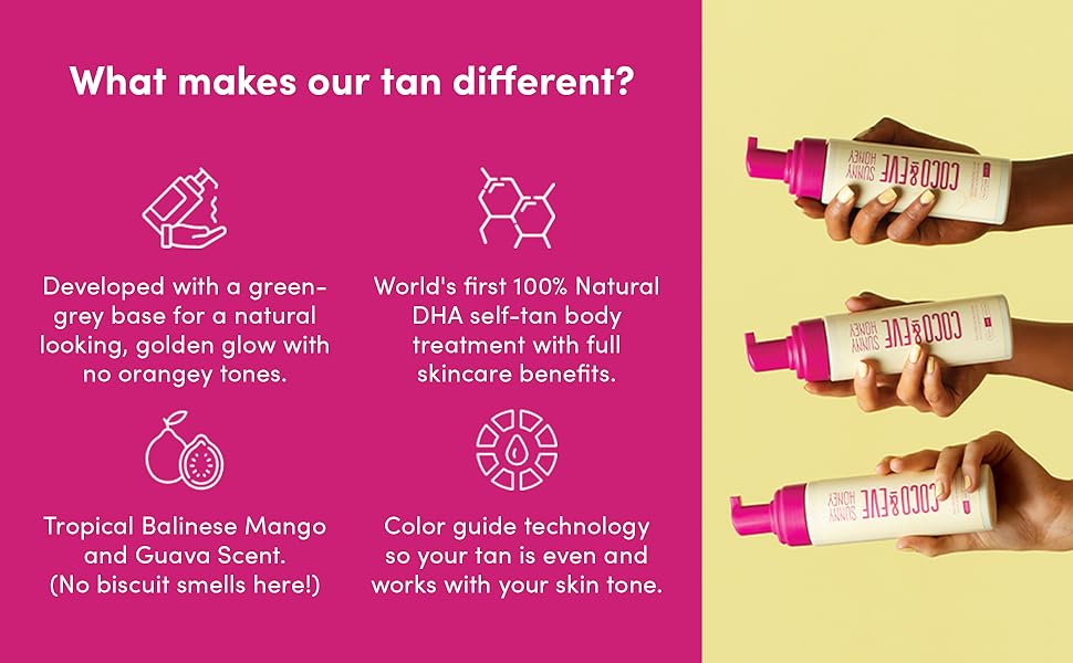 Coco & Eve Self Tanner Mousse All Natural Sunless Tanning Mousse