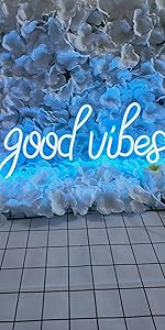 good vibes neon sign