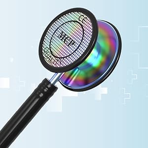 mcp rainbow stethoscope for doctors medical students dual head gold finish cardiology single head