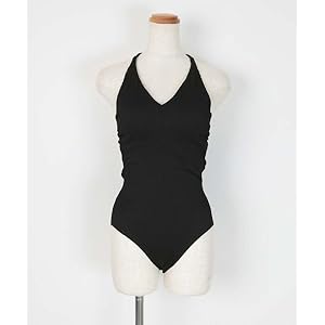 ETRE TOKYO 黒 ワンピース水着 Vネック リボン付き ETRE TOKYO 黒 ワンピース水着 Vネック リボン付き