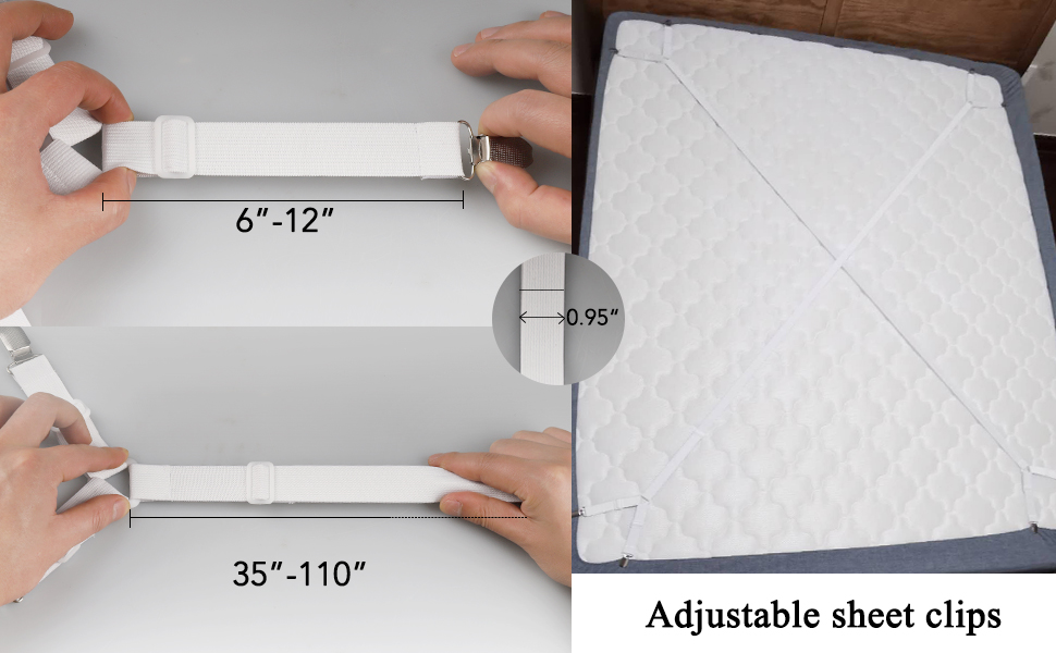 ZHOUBIN Bed Sheet Straps Under Mattress for Keep Sheets in