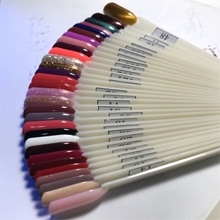 False Nail Sticks Polish Board Nail Polish Practice Display Art Tips with Metal Split Ring