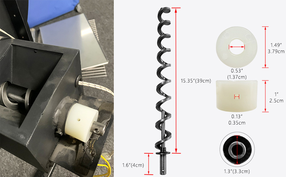 Auger Shaft Screw Push Rod/Shaft and Auger Brushing Kit for Traeger