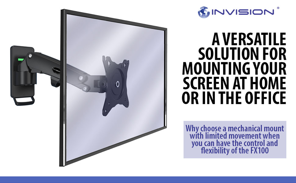 Invision PC Monitor Wall Mount and TV Wall Bracket for Small 1727 inch