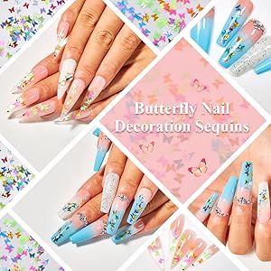 Butterfly Nail Glitter Sequin