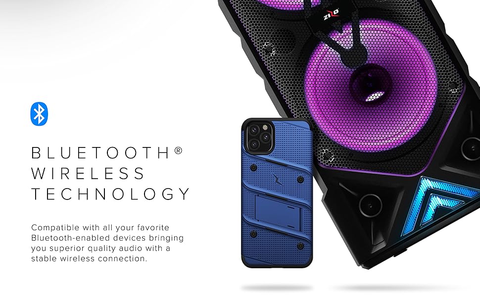 ZIZO Boom Z8 Wireless Speaker with Karaoke, MicroSD/USB