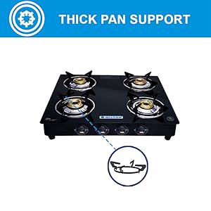 glass top gas stove 4 burners; brass burners gas stove; 4 burner gas stove glass top; 4 gas burners