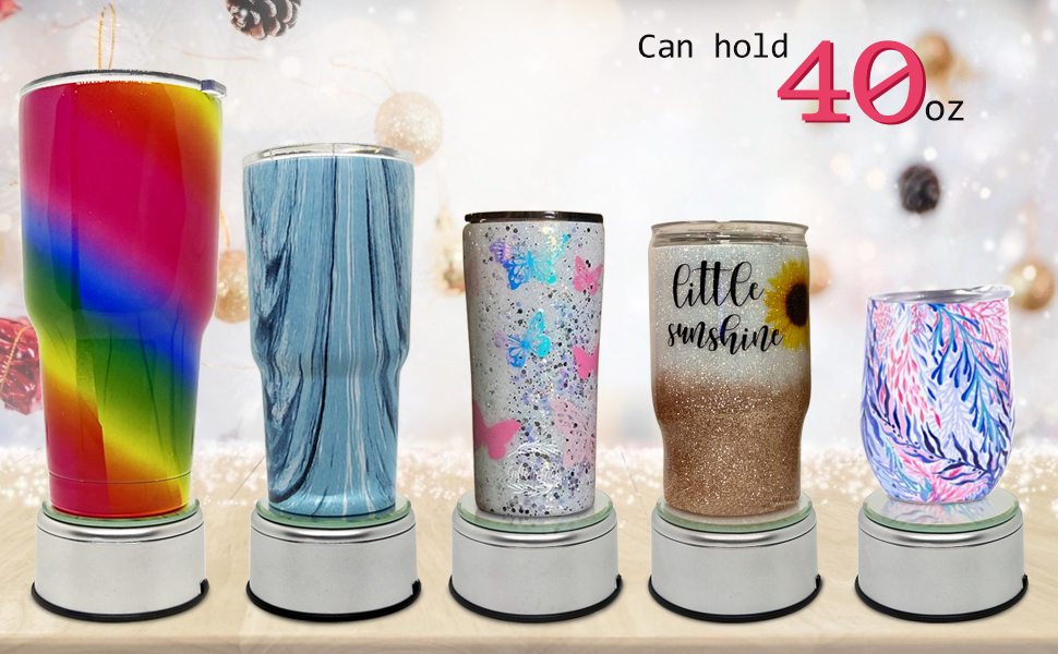Cup Display Stand Turner For Epoxy Glitter Tumblers, Battery / USB
