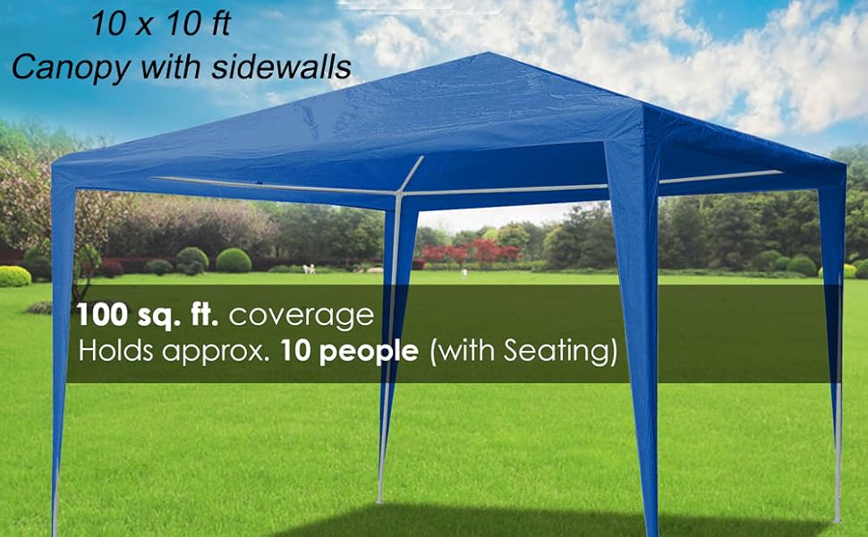 10'x10' Outdoor Wedding Party Patio Enclosed Canopy Tent w/ 4