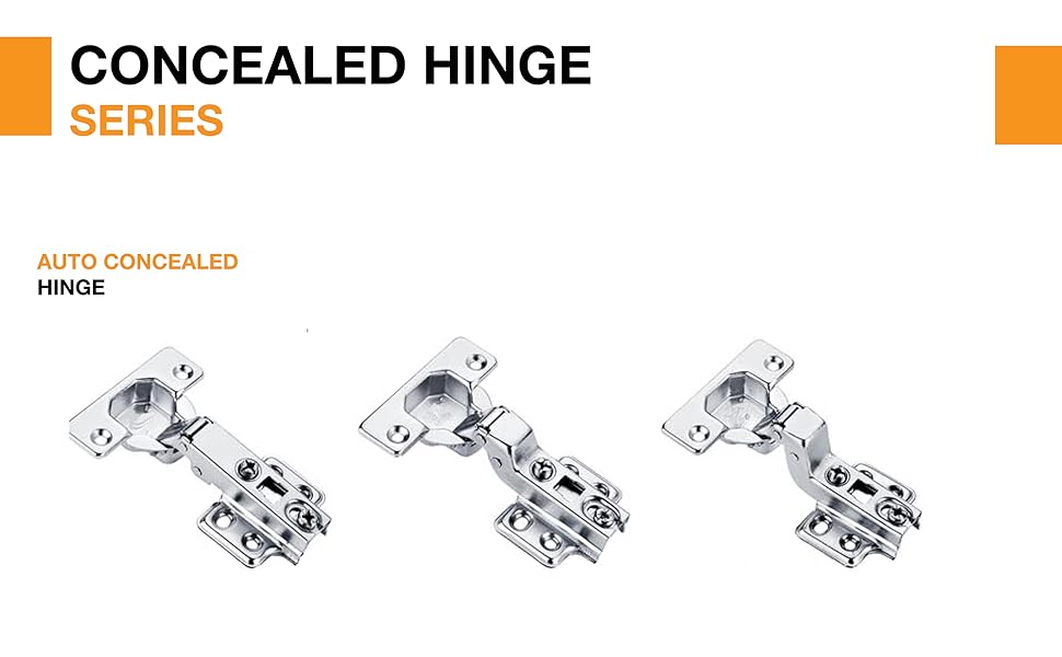 Volo European Style Steel Auto Concealed Hinges (Pack of 5 Sets