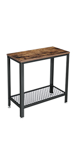 VASAGLE Coffee Table for Living Room, 2-Tier Cocktail Table, Center Table with Mesh Shelf, Steel Frame, Adjustable Feet… 1