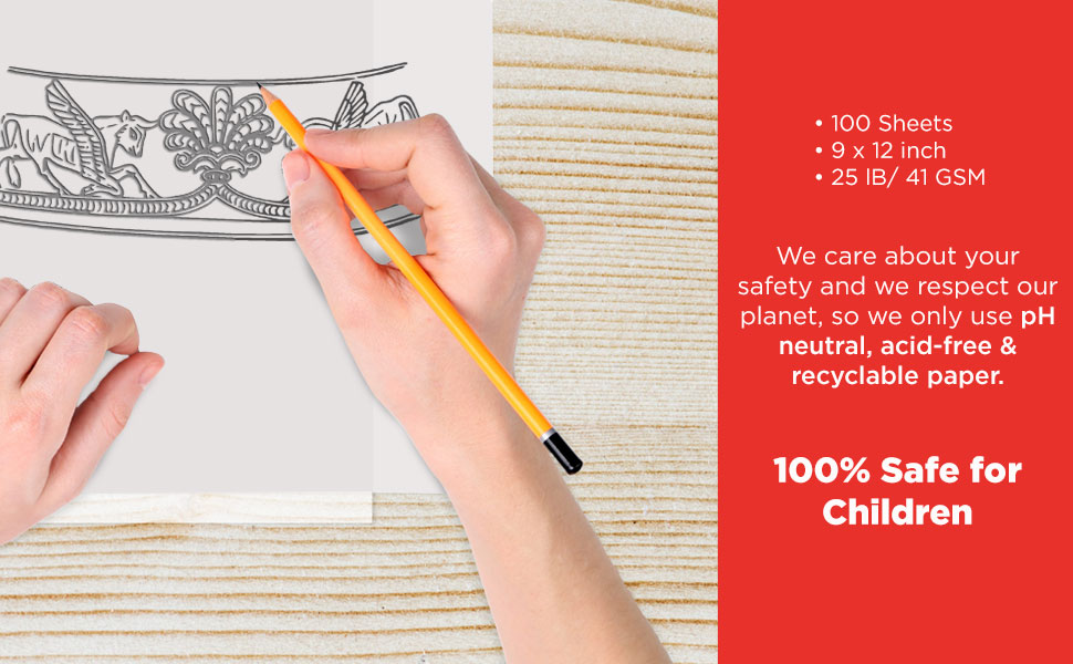 Bellofy Tracing Paper Pad 100 Sheets Translucent Tracing