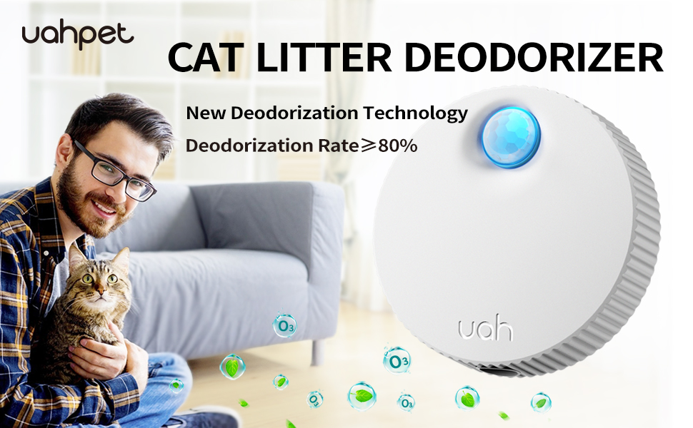 uahpet Cat Litter Deodorizer Unscented Litter Box Odor Eliminator 80