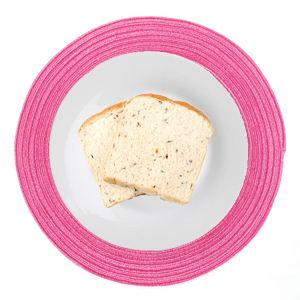 round placemat pink