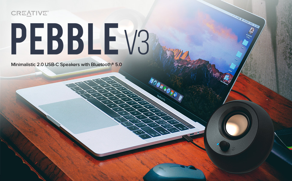 Altoparlanti USB-C 2.0 in stile minimalista con Bluetooth 5.0