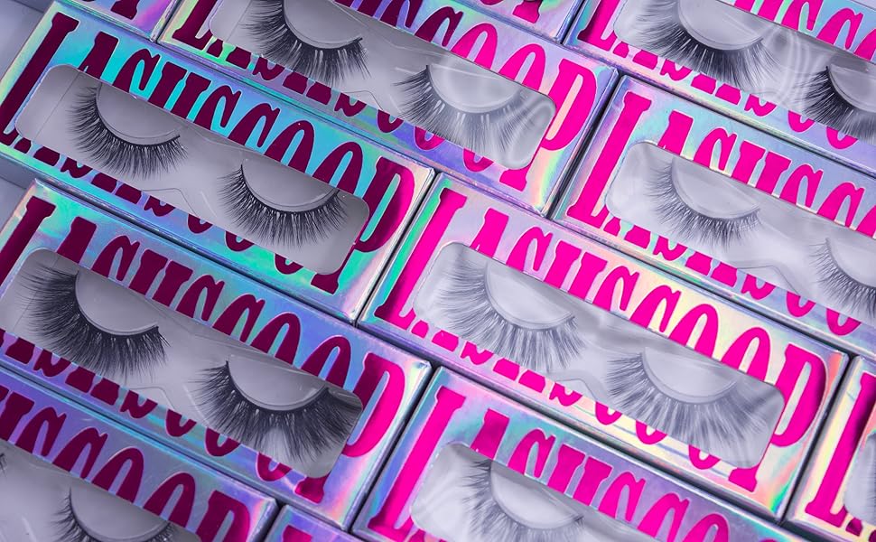 LASHSCOOP Soft Glam Lash Subscription Box 5 Pairs of