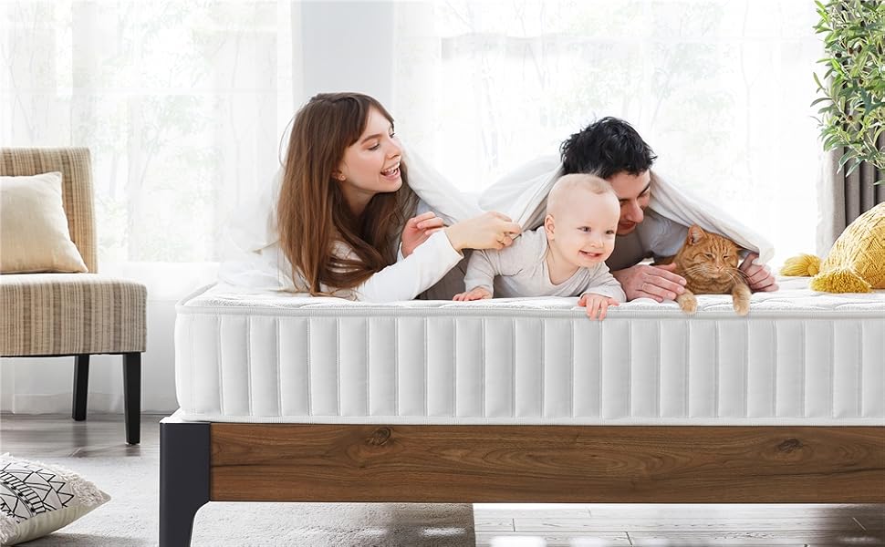 Yaheetech 3ft Single Mattress 8.7 Inch Deep Memory Foam 9Zone Mattress