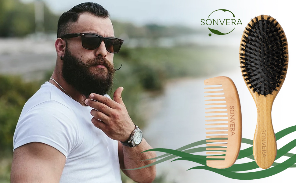 Amazon Com Hair Brush Boar Bristle Hair Brush Set With Wooden