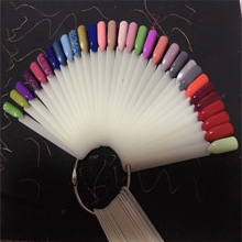 False Nail Sticks Polish Board Nail Polish Practice Display Art Tips with Metal Split Ring