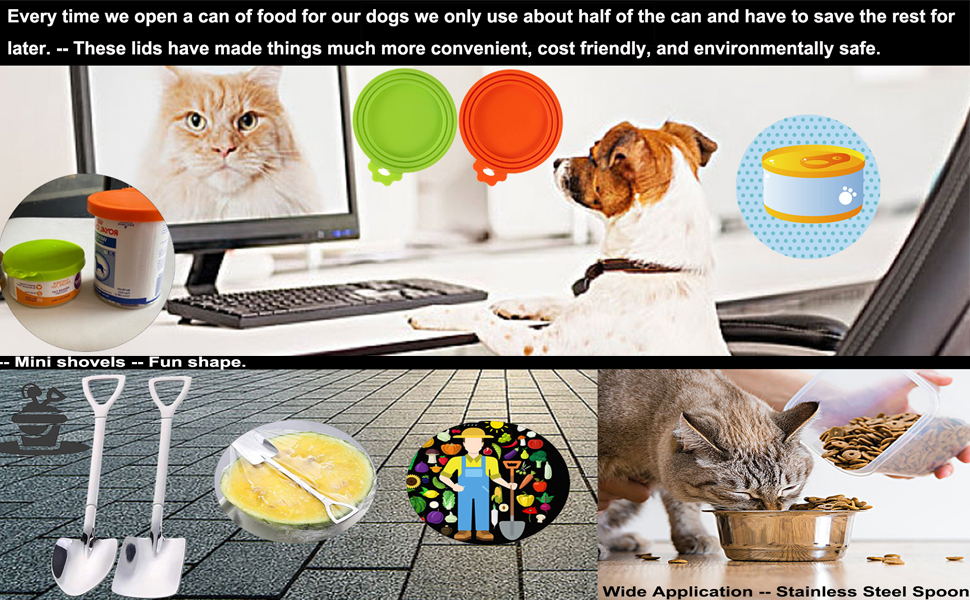 WOHENI Can Cover Dog Food, 2 Pack Can Dog Food Lids