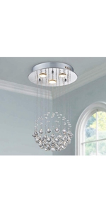 Saint mossi crystal chandelier lighting modern room light ceiling LED