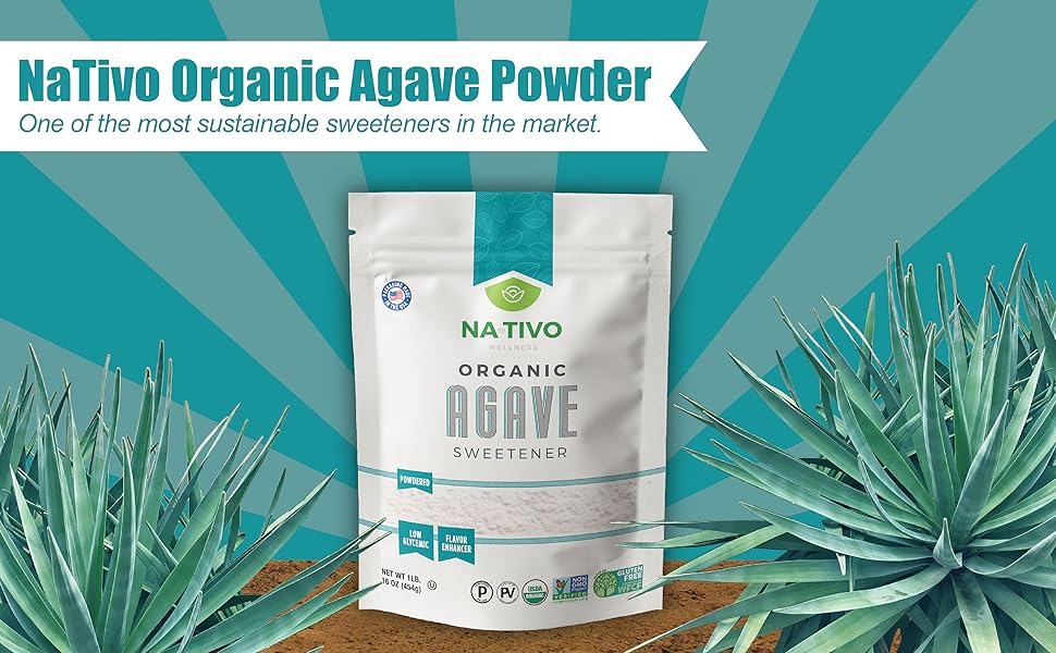 Nativo Organic Blue Agave Sugar Substitute Rich in Inulin Low Glycemic