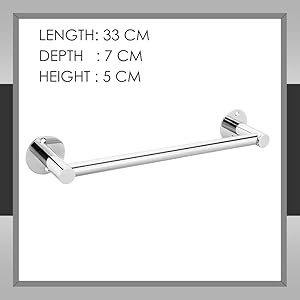 GARBNOIRE 12 INCH Stainless Steel Towel Bar | Bathroom Towel Rod Holder for Kitchen and Washroom