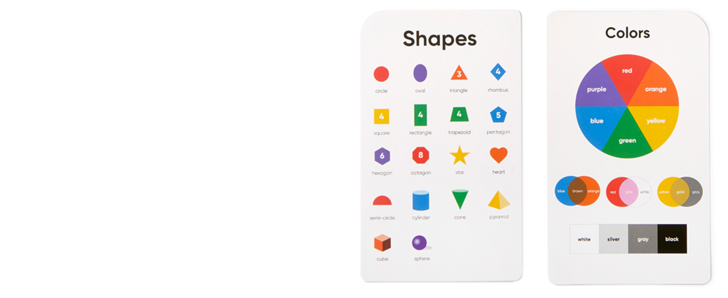 Preschool Colors & Shapes Reference Charts