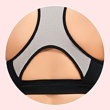 Wide keyhole back allows to easily slip itoff after every workout.