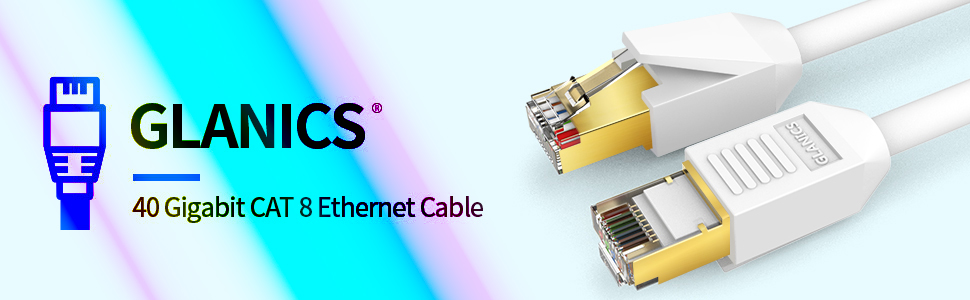GLANICS 40 Gigabit CAT 8 Ethernet Cable
