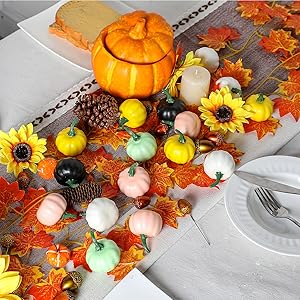 colorful pumkins fall decor for halloween