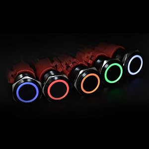 12V DC Angel Eye Verriegelung Druckknopfschalter 