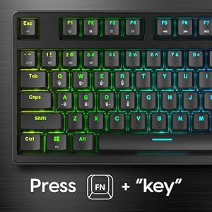 NOVA Optical PRO Mechanical Gaming Keyboard with FN function keys for multi-media