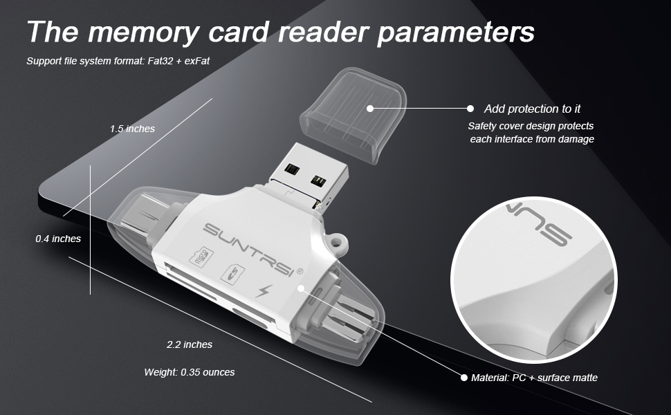 SD/Micro SD Card Reader for iPhone/ipad/Android/Mac